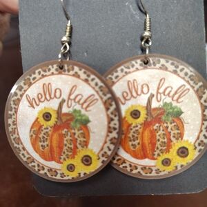 Hello Fall Pumpkin Earrings